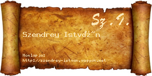 Szendrey István névjegykártya