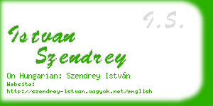 istvan szendrey business card